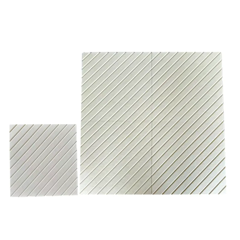 Painéal Fuaimiúil Feilt PET beige V-grooved